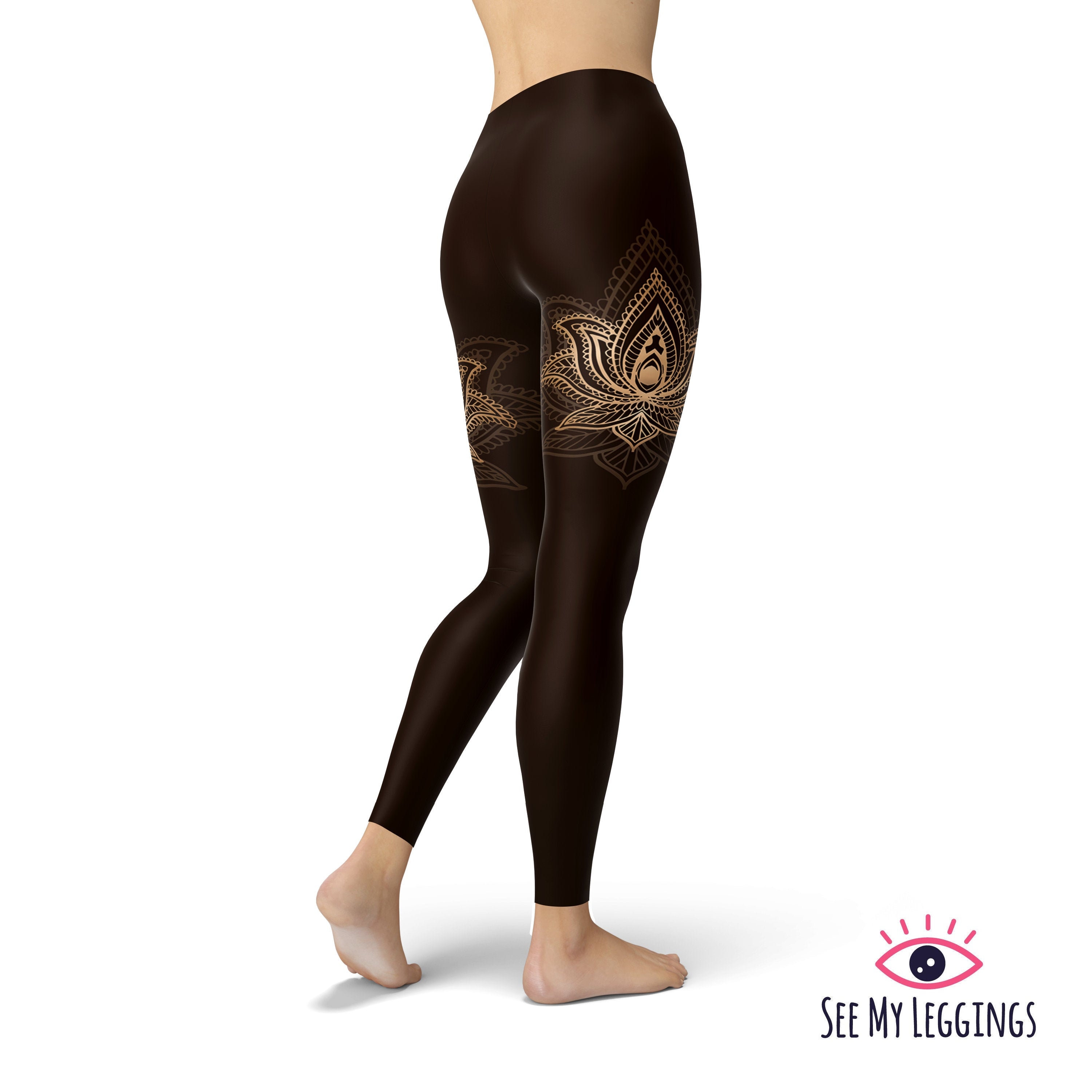 Lotus Flower Leggings Printed Leggings Leggings for Women Yoga Leggings Capri Leggings Yoga Pants High Waist Leggings Yoga Tights Etsy Australia