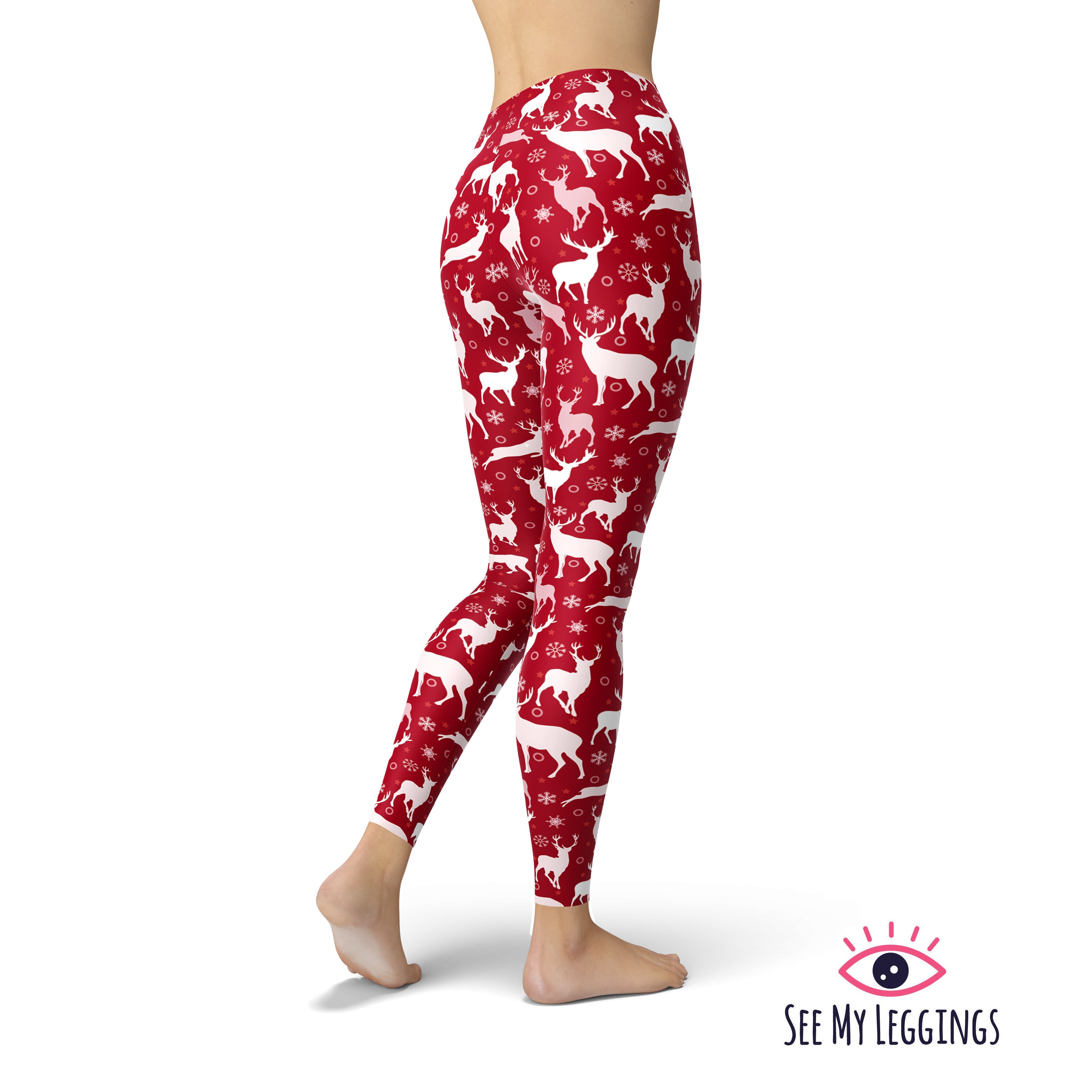 Reindeer Leggings Christmas Leggings 