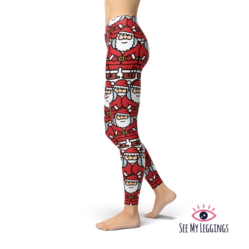 Christmas Leggings, Printed Leggings, Leggings for Women, Workout Leggings, Plus Size Leggings, Christmas Yoga Pants, Capris, Yoga Tights image 3