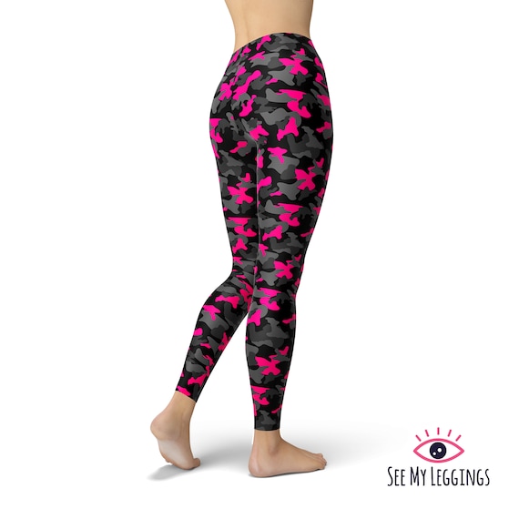 Pink Camo Leggings, Printed Leggings, Workout Leggings, Leggings for Women, Camouflage  Leggings, Yoga Pants, Capris, Plus Size Leggings -  Canada