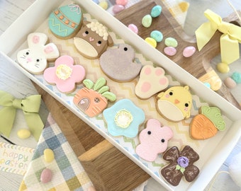 Easter Cookie Gift Box - Assorted Dozen (12) Mini Easter Cookies