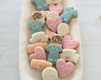 Nurse Appreciation / Thank You -  Mini Cookies - BIG BOX of 50 Individually Wrapped Cookies or By the Dozen!