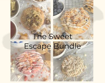 Cookie Recipe Bundle | 4 Bake From Scratch Recipes | Pistachio, Strawberry, Coconut & Blueberry