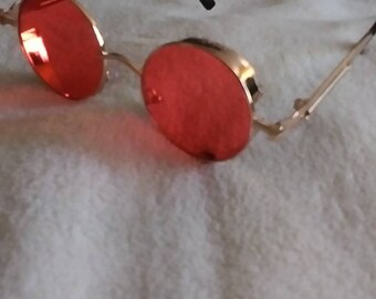 red round frame sunglasses