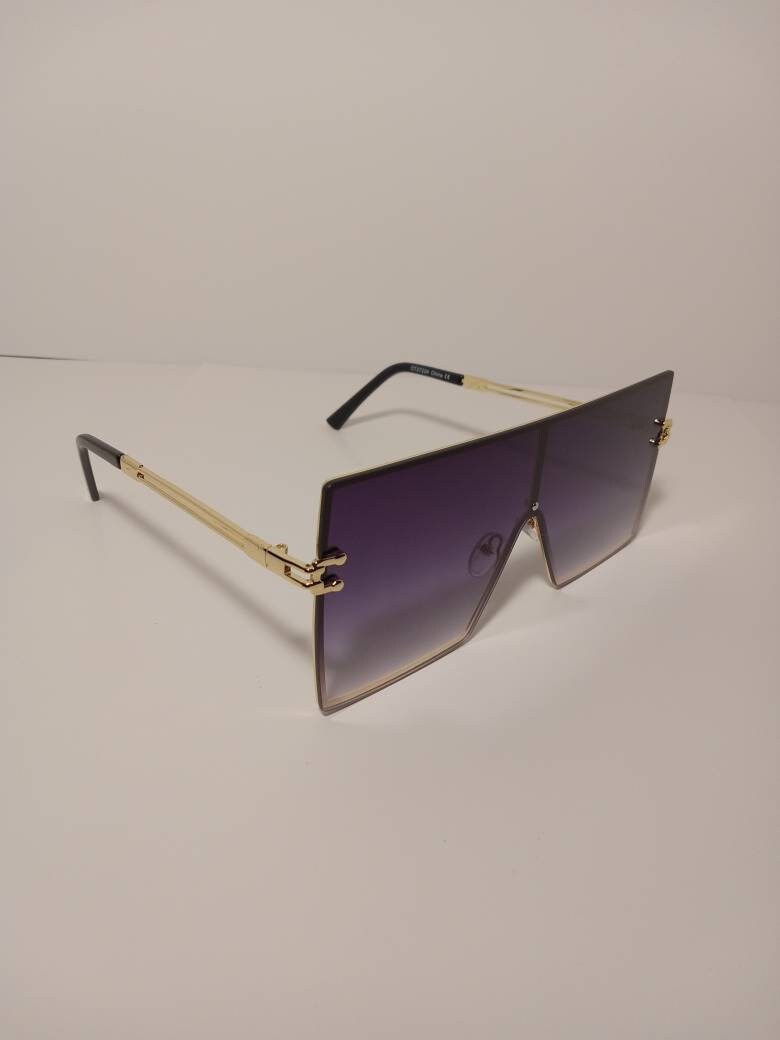  LIXX Trendy Square Diamond Sunglasses Women Men Retro Chunky  Rectangle Flat Top Black Shades Glasses : Clothing, Shoes & Jewelry
