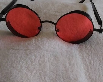 dark red lens sunglasses mens
