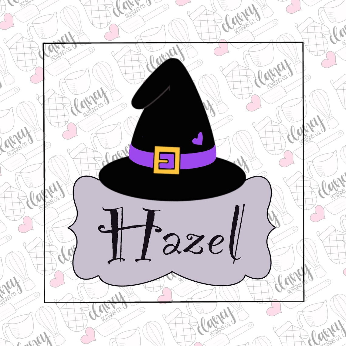 Witch Hat Plaque / Witch Plaque / Witch Name Plaque / Fall / Etsy
