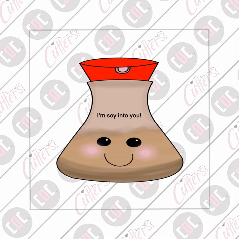 Cute Soy Sauce Bottle / Im Soy Into You / Valentines Day Etsy
