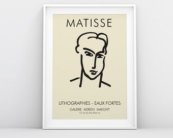Henri Matisse exhibition poster Galerie Maeght art deco print