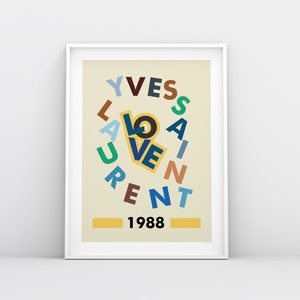 yves saint laurent 1988 poster