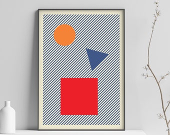 Bauhaus Iconic shape exhibition poster German art school print