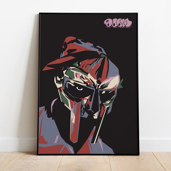 MF DOOM Print: Rap Poster, Madvillain Vibe, Hip Hop Art Gift, Rapper-Themed Decor