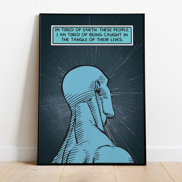 Affiche de bandes dessinées Watchmen DC Dr Manhattan, impression d'art mural de film, affiche de bande dessinée