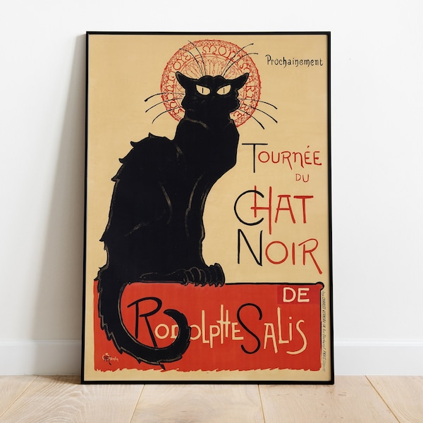 Vintage Chat Noir poster black cat wall art print Living Room Art Art Deco Print art nouveau print Classic Poster Classic Iconic Print