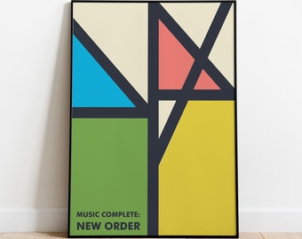 New Order Band Print Komplettes Musikalbum Cover Plakatkunst