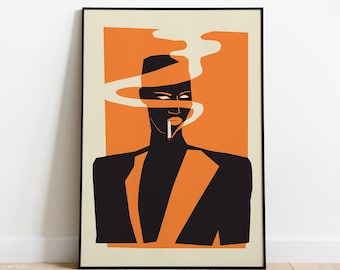 Grace Jones poster high fashion icon print music wall art 1980s fashion icon poster