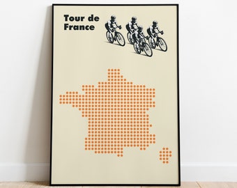 Grand tour poster - Tour de France cycling wall art Print Minimal Cycling Poster Sports Wall Art gift for cyclists