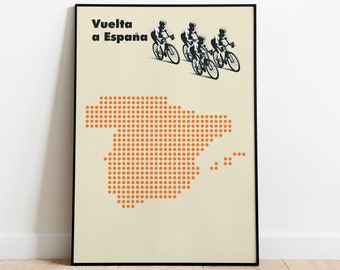 Vuelta a Espana cycling poster bicycle wall art print