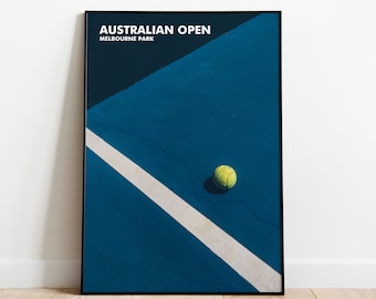 Australian Open Melbourne park tennis poster grand slam wall art print