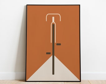 Bauhaus exhibition poster minimalist cycling print Bicycle Wall Art poster print