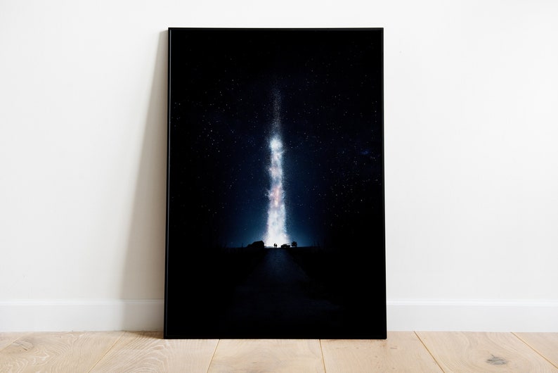 Interstellar Movie poster Minimalist Artwork wall art print Christopher Nolan Wall Art Decor Gift for Space and Science Fiction Movie Fans image 1