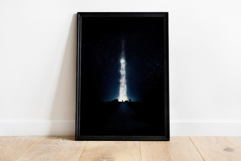 Interstellar Movie poster Minimalist Artwork wall art print Christopher Nolan Wall Art Decor Gift for Space and Science Fiction Movie Fans image 3