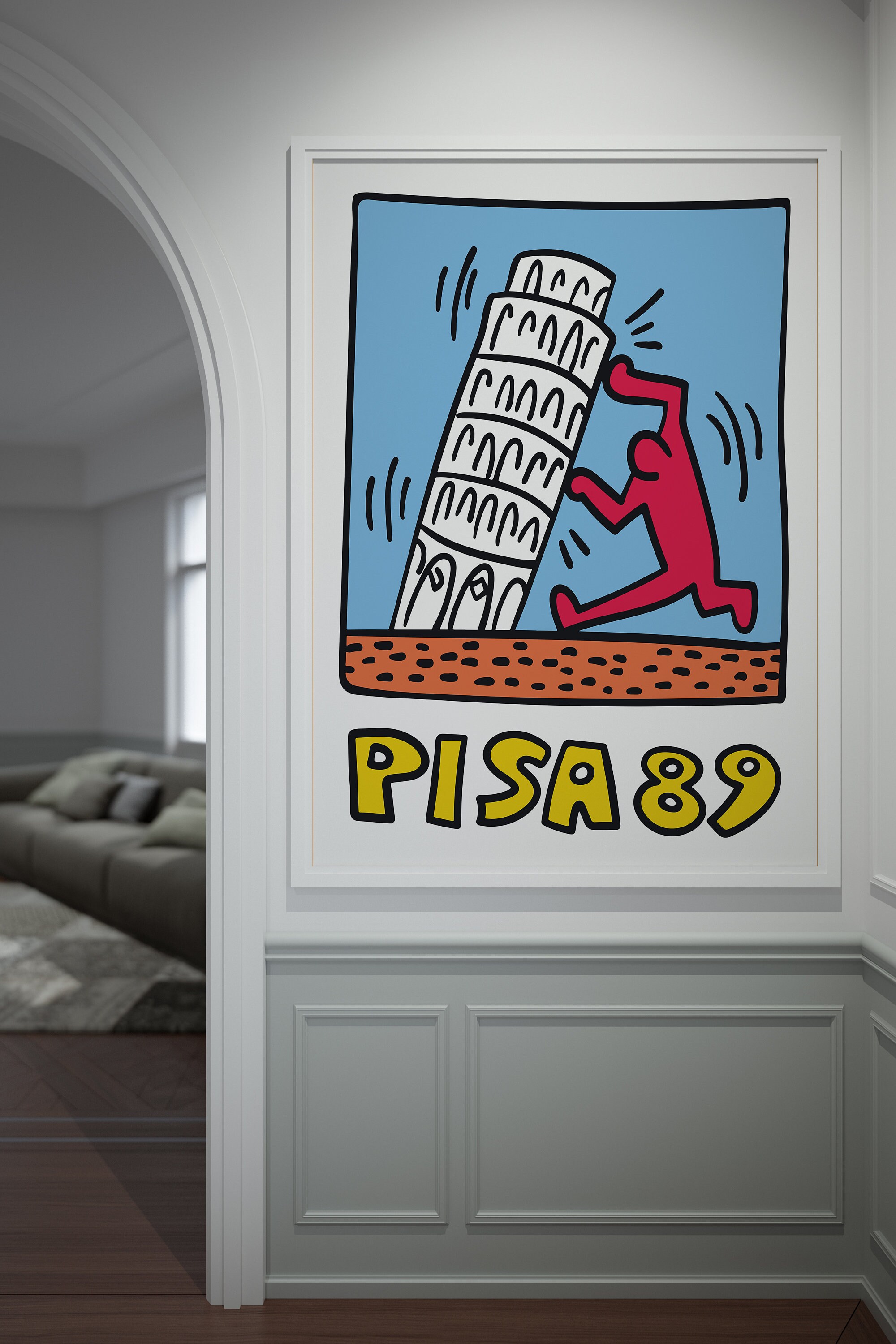 Keith Haring Pisa Tower Poster Pop Art Print Graffiti Wall Art - Etsy UK