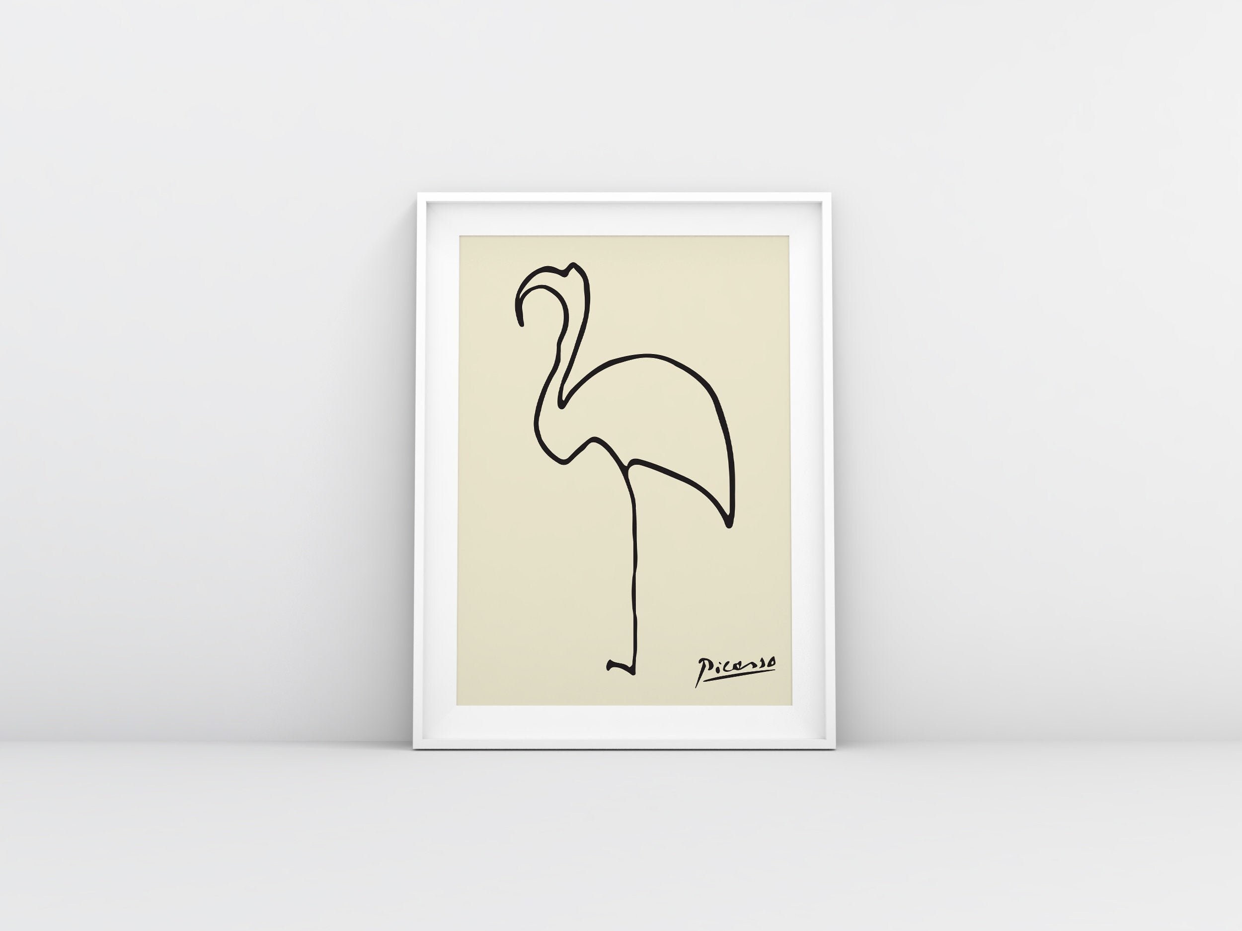 Flamingo Print One Line Art Drawing - Etsy