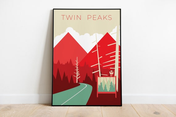 David Lynch s Twin Peaks Poster Vintage jaren 90 Filmmuurkunst en