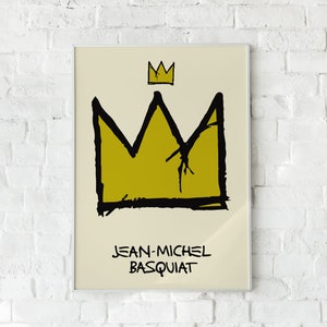 Jean Michel Basquiat Crown Exhibition poster print Contemporary art Basquiat wall art graffiti art print image 9