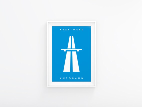 Kraftwerk Autobahn Minimalist Poster Print Art Etsy