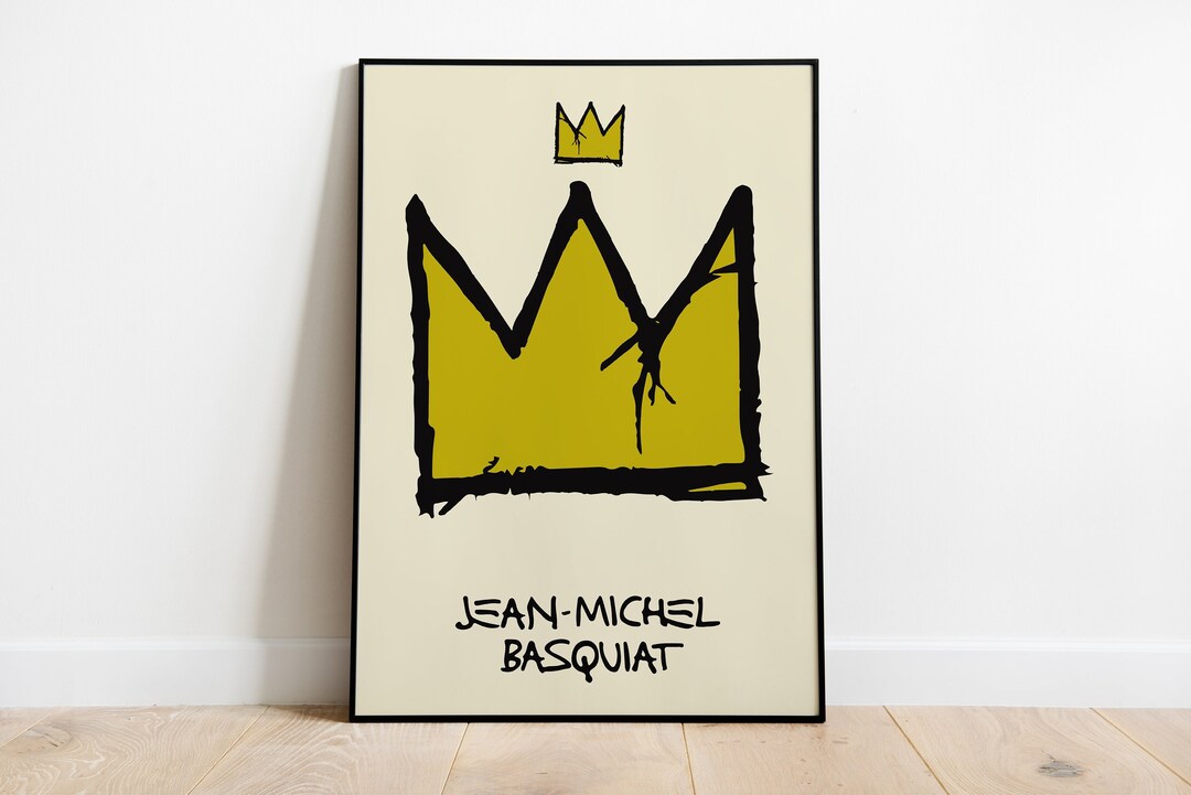 Jean Michel Basquiat Crown Exhibition Poster Print Contemporary Art