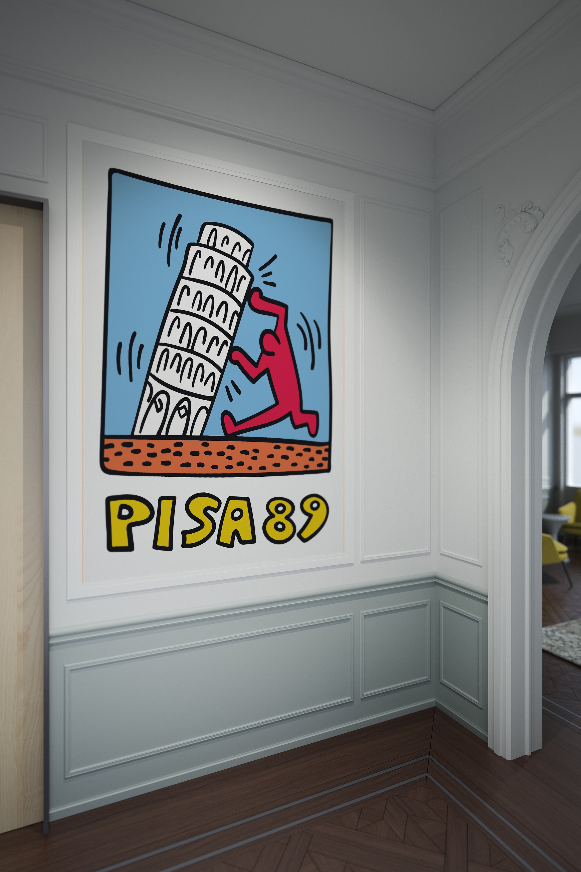 Keith Haring Pisa Tower Poster Pop Art Print Graffiti Wall Art - Etsy ...