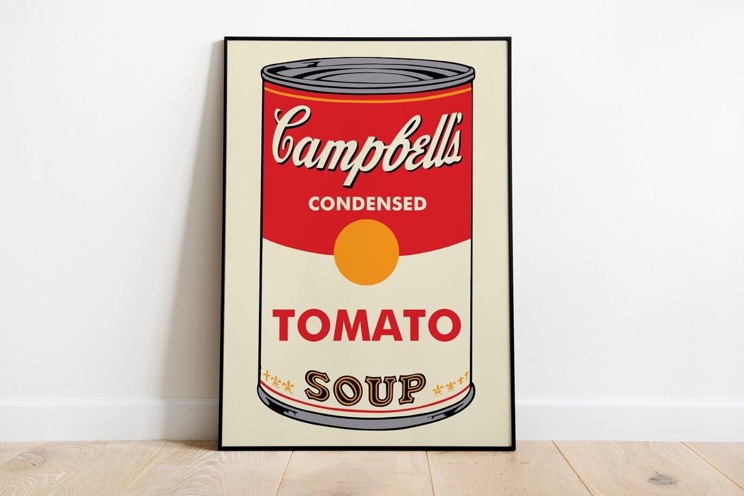 Andy Warhol Wall Art Print Campbell Tomato Soup Pop Art Poster, Kitchen ...