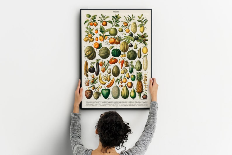 Adolphe Millot Fruit Market Poster Vintage Kitchen Wall Art Mother's Day Gift Fruit of the Spirit Print image 10