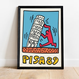 Keith Haring Pisa Tower Poster Pop Art Print Graffiti Wall Art - Etsy ...