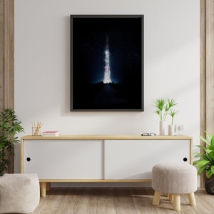 Interstellar Movie poster Minimalist Artwork wall art print Christopher Nolan Wall Art Decor Gift for Space and Science Fiction Movie Fans image 2