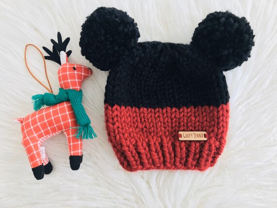mickey mouse knit hat