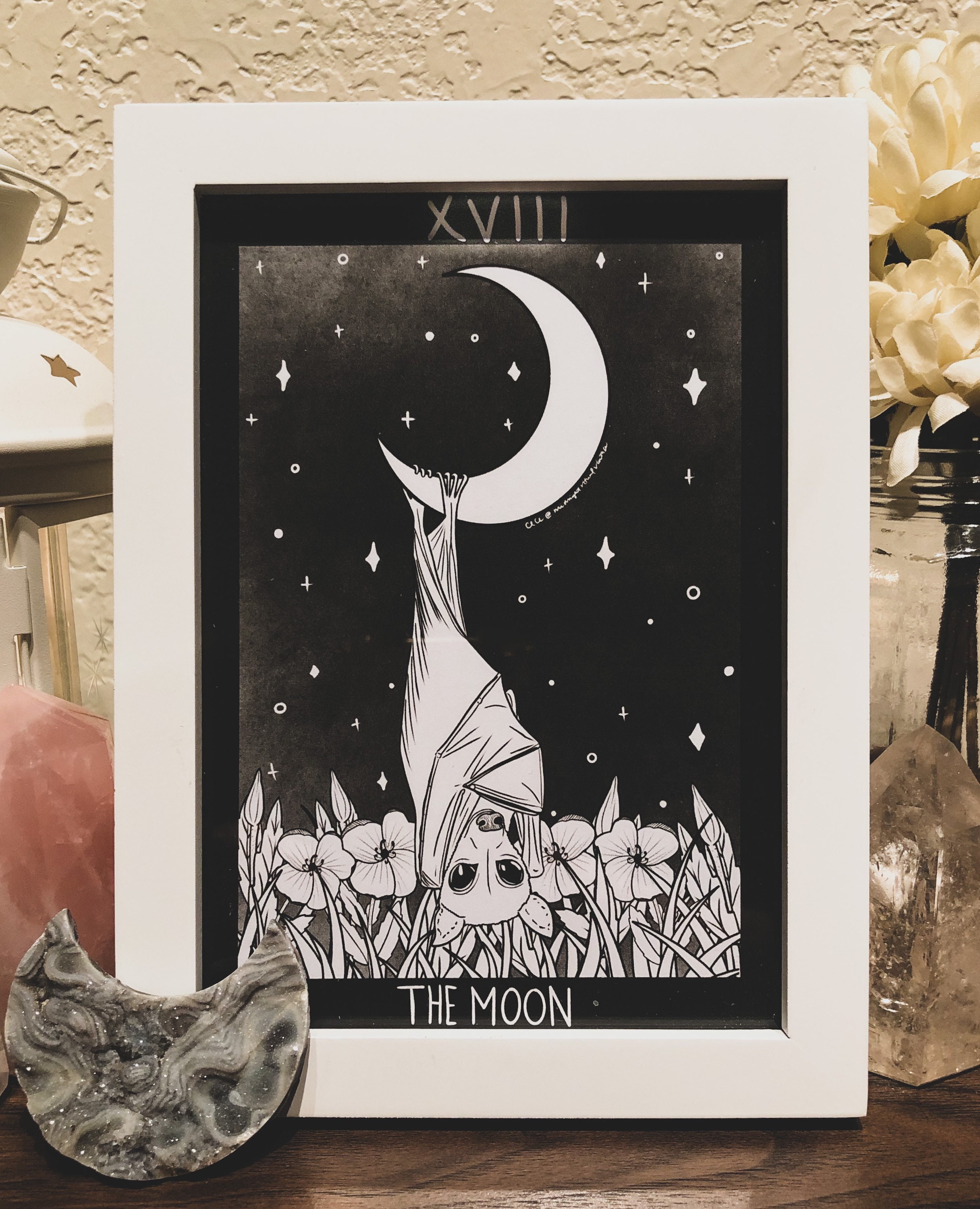 The Moon Tarot Card Art Print - Etsy