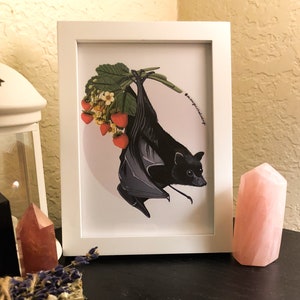 Strawberry Bat Art Print