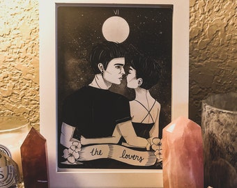 The Lovers Tarot Card Art Print