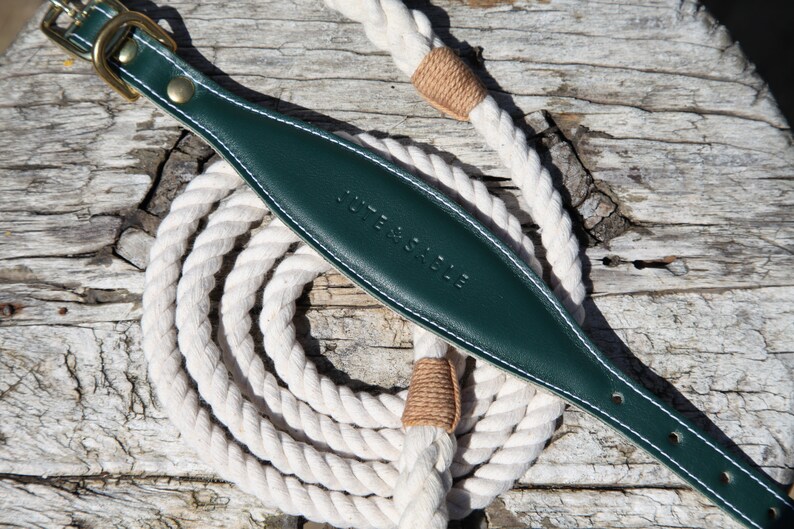 Handmade Cotton Rope Dog Lead: Brass Hardware, Small Breeds bild 7
