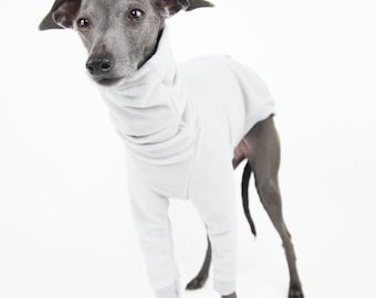 Stylish Italian Greyhound Clothing, Fleece Dog Onesie,  Essentials Grey Pullover