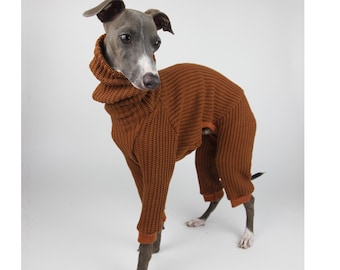 Knitted Italian Greyhound Jumper – Copper Dog Romper, Made in London
