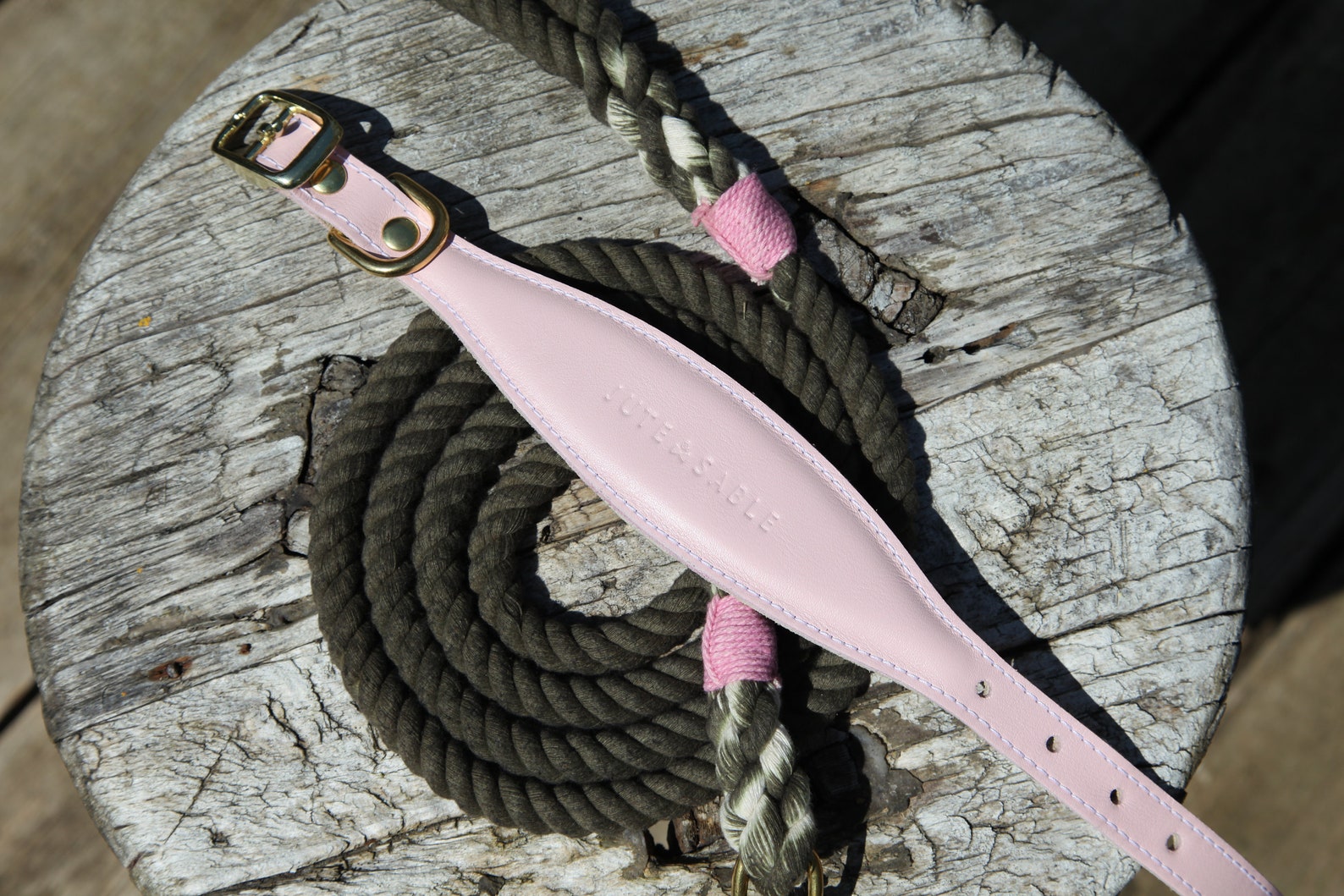 Beautiful Handmade Cotton Rope Dog Lead Khaki Etsy UK