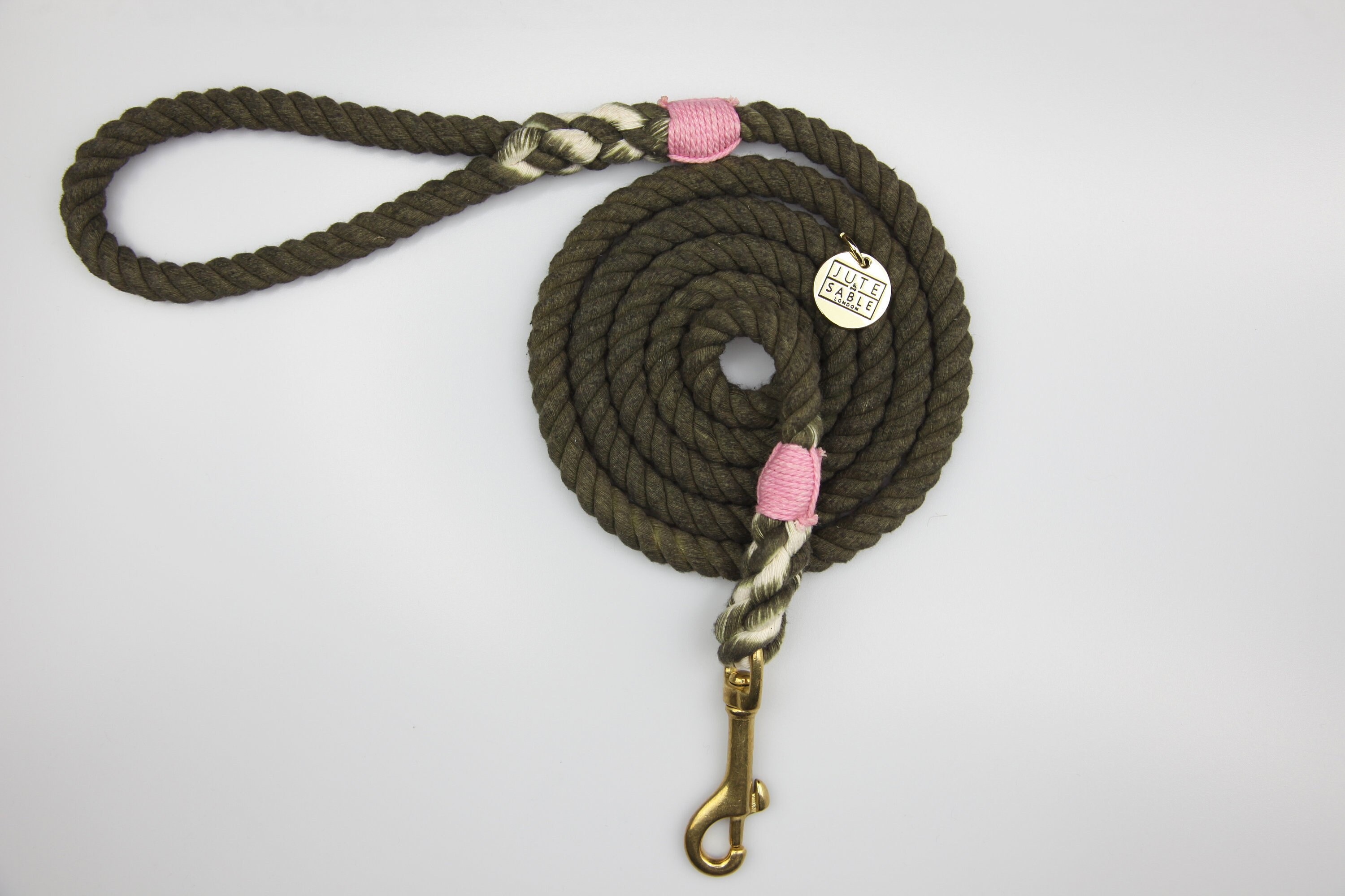 Beautiful Handmade Cotton Rope Dog Lead Khaki Etsy UK