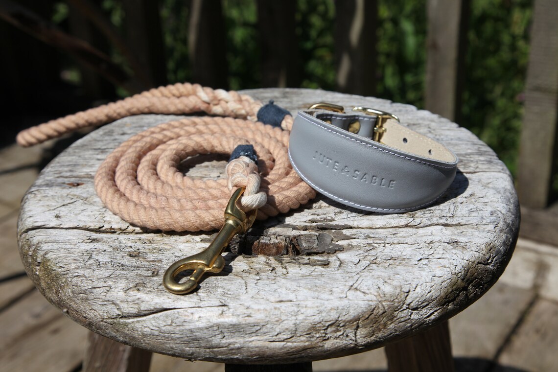 Beautiful Handmade Cotton Rope Dog Lead OATMEAL Etsy UK