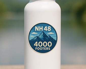 NH48 4,000 Footer Decal - NH, White Mountains, New Hampshire, Car Decal, Window Decal, Water Bottle Sticker