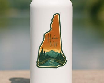 Hike NH Decal - NH, White Mountains, New Hampshire, Car Decal, Window Decal, Water Bottle Sticker