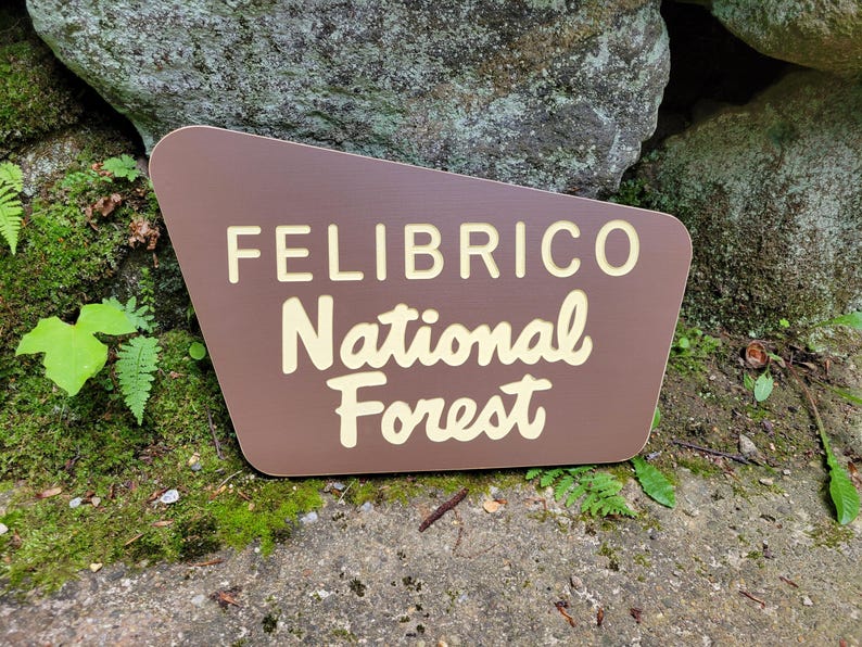 Personalized National Forest Sign, Custom National Park Sign, Carved ...